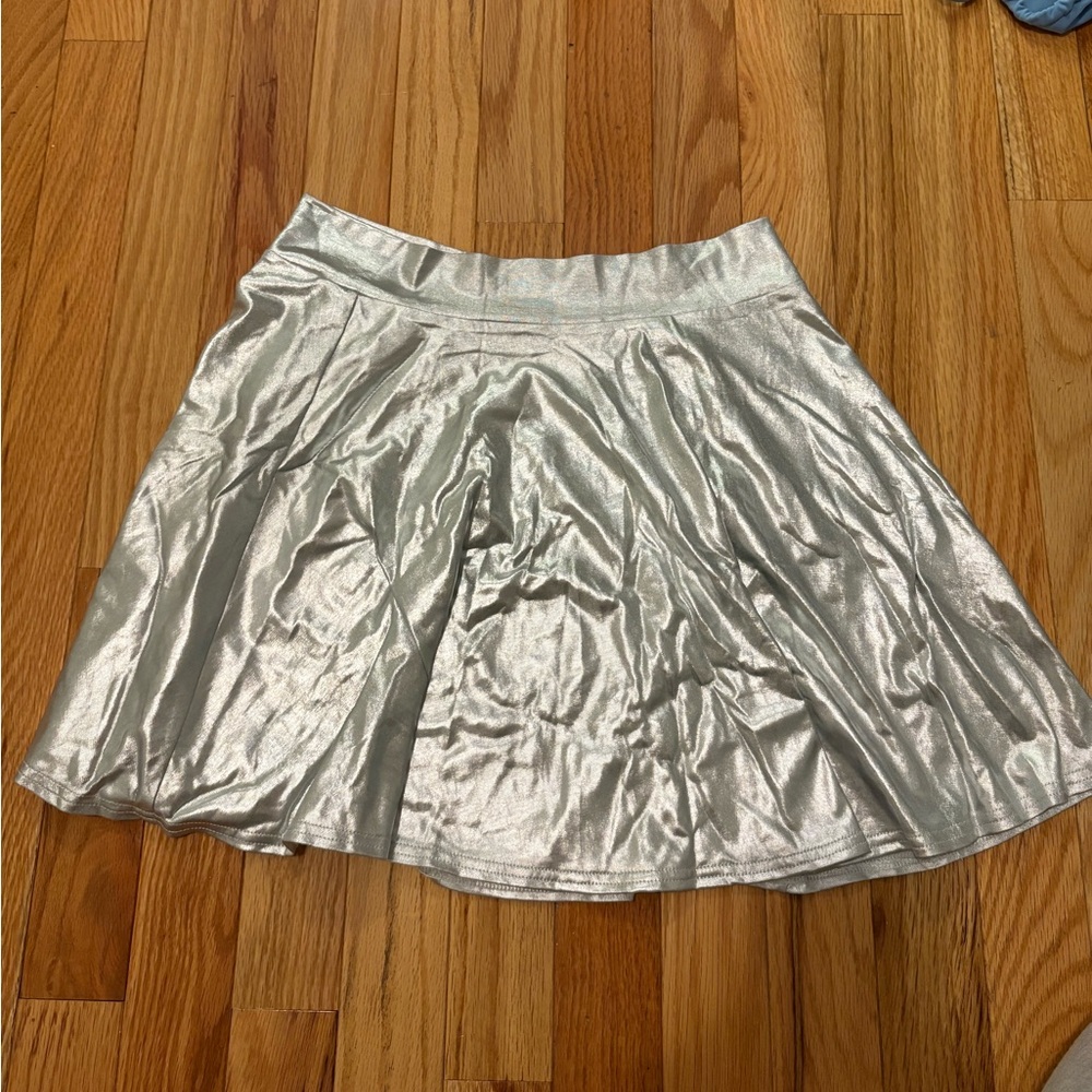Silver Mini Skirt for Night Out